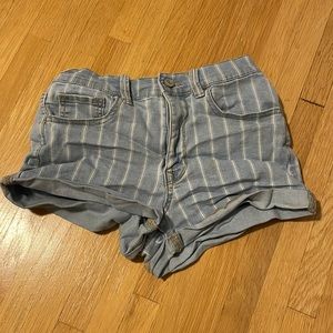 pacsun striped shortie short